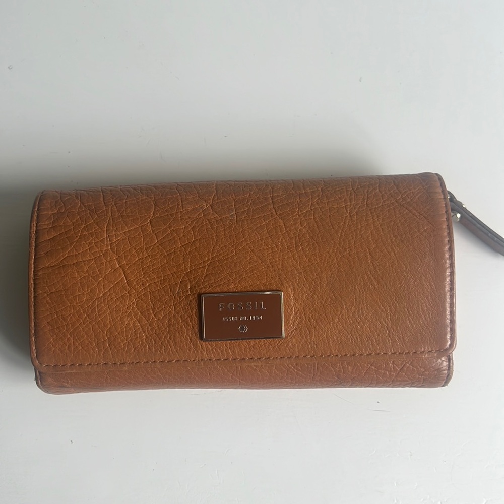 Fossil Cognac Leather Wallet